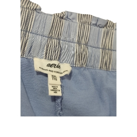 aerie XXL Light Blue Striped Boxer Skort Preppy Old Money Boxer Short Trend - Picture 9 of 10